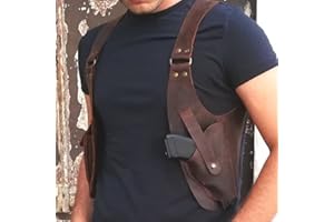 WORUETE Shoulder Holster for Concealed Carry, Leather Shoulder Vertical Gun Holster, Most Kinds of Pistols