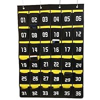 Loghot Numbered Classroom Sundries Closet Pocket Chart for Cell Phones Holder Wall Door Hanging Organizer (36 Pockets)