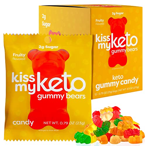 Kiss My Keto Gummies Candy Low Carb Candy Gummy Bears, Keto Snack