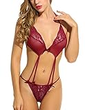 Avidlove Sexy Lingerie for Women Teddy Nightwear Lace Babydoll Bodysuit