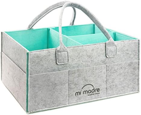 Baby Diaper Caddy by Mi Madre | Changing Table, Nursery and Home Organizer | Baby Shower Gift | Newborn Registry Must Have | Bpa and Azo Free, Non-Toxic