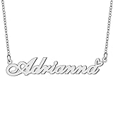 Adrianna Personalized Name Necklaces Silver