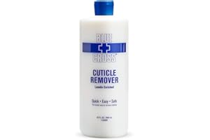 Cuticle Remover & Softener Liquid for Nails – Blue Cross Professional Nail Care with Lanolin, Hydrating Treatment for Dry Cuticles & Hangnails, Made in USA, 32oz