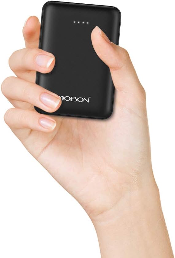 YOBON Power Bank 10000mAh Pocket Size Portable Charger Ultra Slim Mini External Battery Mobile Power Pack 2 Outputs for iPhone iPad Samsung Huawei Smart Phones Nintendo Switch Tablets and More