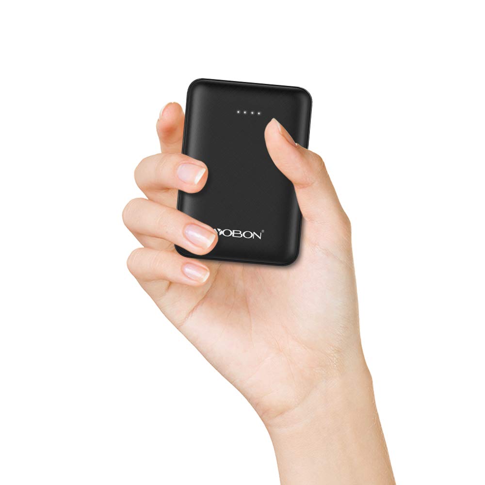 YOBON Power Bank 10000mAh Pocket Size Portable Charger Ultra Slim Mini External Battery Mobile Power Pack 2 Outputs for iPhone iPad Samsung Huawei Smart Phones Nintendo Switch Tablets and More