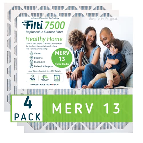 FILTI 7500 Air Filter 12x12x1 MERV 13 | Pleated