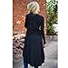 YANG-YI Women Loose Sweater Long Sleeve Knitted Cardigan Outwear Jacket Coat (M, Black)