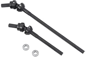 FACCNOY 2Pcs Steel Front Drive Shaft CVD Constant Velocity Three Joint Shaft for 1/10 Axial Capra 1.9 UTB Buggy F9 Offset Portal Axle RC Crawler Upgrades