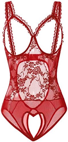 JSMAI Sexy Lingerie for Women Teddy Sleepwear One-Piece Lace Bodysuit