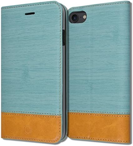 iphone 8 / 7 [ ORBIT FLEX Series ] [ Slim Wallet Flip Cover ] Diary Book Leather ID Credit Card Wallet Standing Soft Ultra Slim Fit Textured Grip Kickstand Case Apple iphone 8 / 7 [4.7inch ] (Blue)