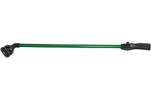 Dramm 13604 Rain Select Rain Wand with 9-Pattern Adjustable Spray Head & One Touch Thumb Control, 30-Inch Aluminum Watering Wand, Green