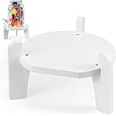 Roshtia 1 Pc Beverage Dispenser Stand Bamboo Wood Drink Dispenser Stand Fits 6-8" Diameter of Glass Jar Base for Glass Beverage Water Jug Containers (White)