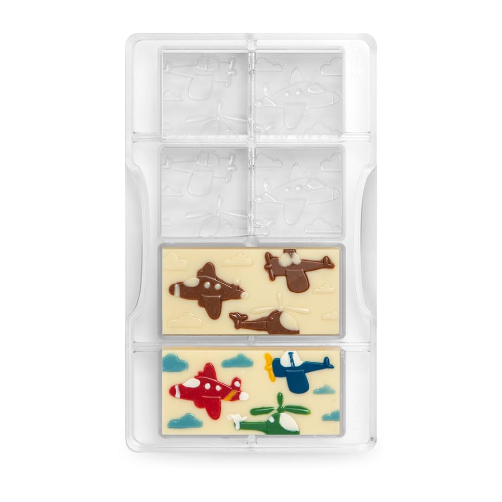 DECORA 0050137 Planes&Helicopters Bar Chocolate Mold — image 1