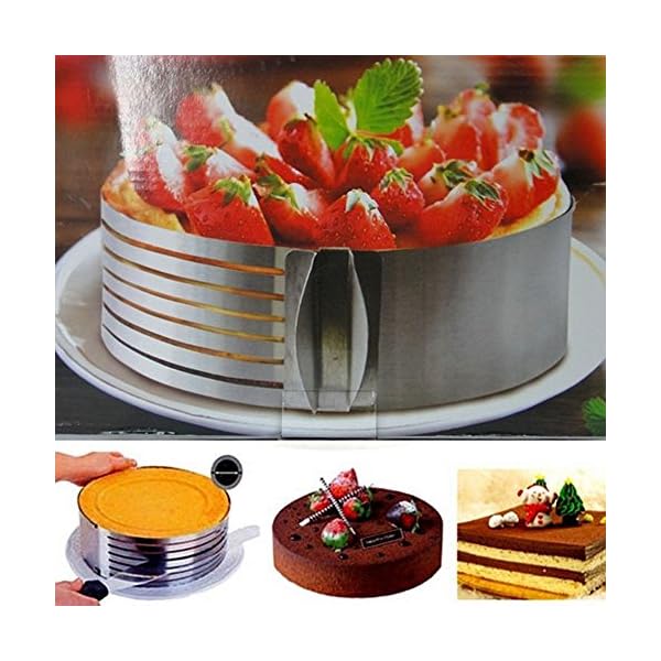 Layered Slicer Cake Ring Set, Ankoow 68 Inch Stainless Steel Circular