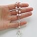 24 Pcs Pink Mini Rosary Baptism Favors with Angels for Girl Recuerdos de Bautizo Finger Rosaries Silver Plated
