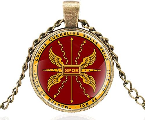 Amazon Spqr古代ローマ帝国退役軍人協会ガラスドームメタルクラシックネックレスペンダントチェーンチョーカー用男性と女性ジュエリーギフト ネックレス 通販