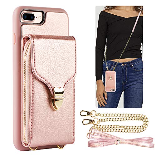 JLFCH for iPhone Plus Wallet Case, for iPhone Plus Zipper