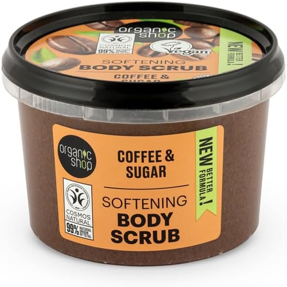 Organic Shop 250ml Body Scrub Softening Coffee Sugar