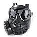Outgeek M50 Airsoft Mask Full Face Skull CS Mask with Fan (Black)