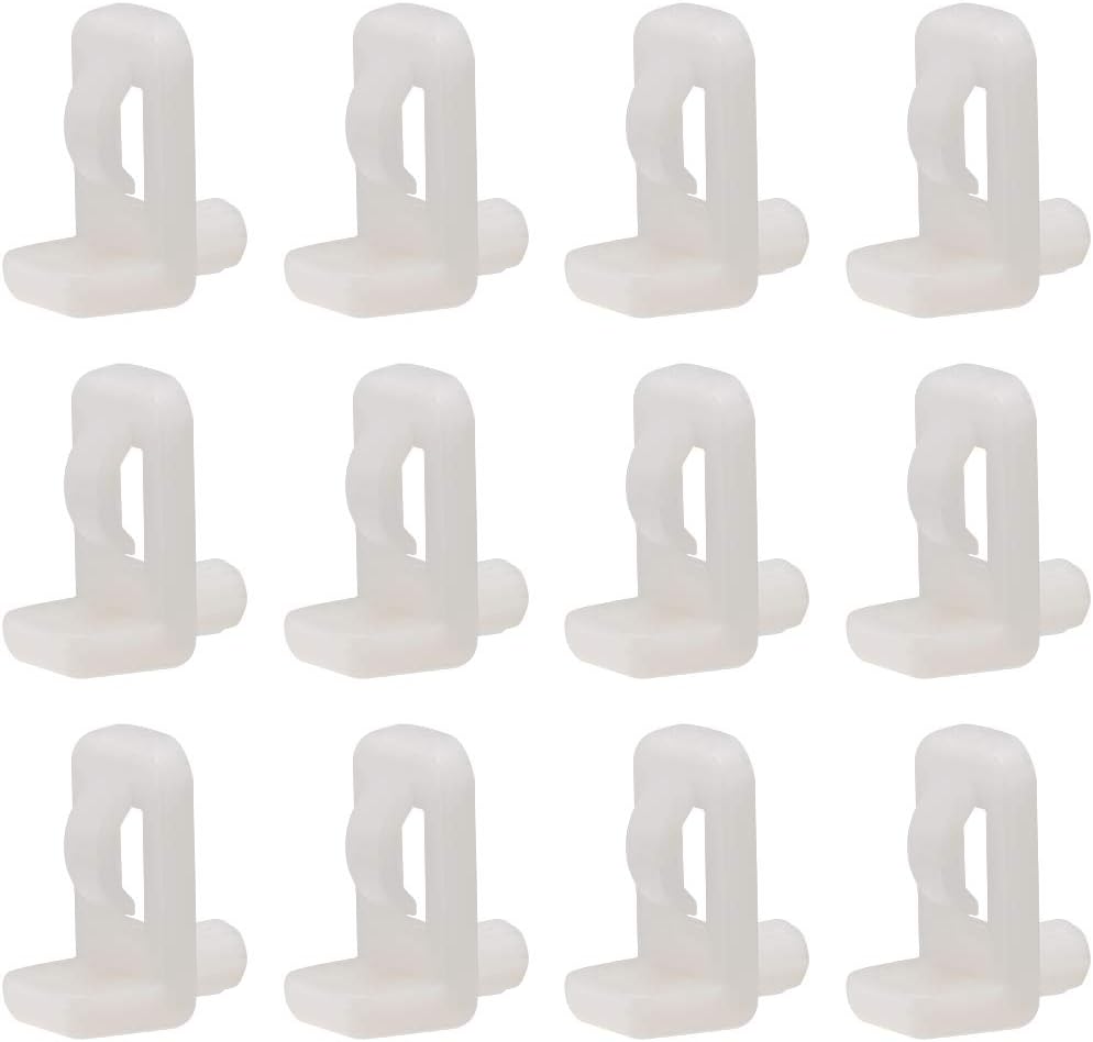 sourcing map Plastic Shelf Support Pegs,5mm Shelf -Locking,Mini Cabinet Shelf Clips,Shelf Bracket Hoder Peg,for Kitchen Furniture Book Shelves Supplies,20pcs