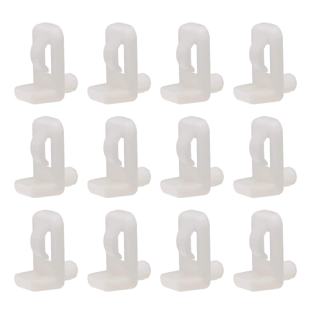 sourcing map Plastic Shelf Support Pegs,5mm Shelf -Locking,Mini Cabinet Shelf Clips,Shelf Bracket Hoder Peg,for Kitchen Furniture Book Shelves Supplies,20pcs