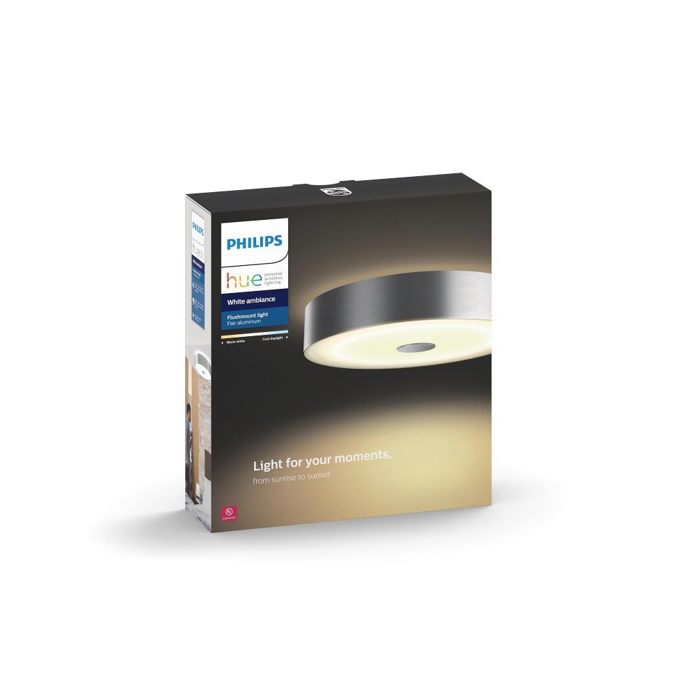 Amazon.com: Philips Hue White Ambiance Fair Dimmable LED Smart Flushmount  (Works with Alexa, Apple HomeKit, and Google Assistant): Home Improvement