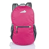 20L Travel Backpack Water Resistant Hiking Bag, Perfect for Outdoor Sports Climbing Camping Hiking Mountain, Dark Pink