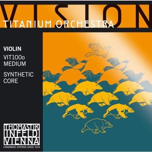 Thomastik-Infeld VIT04o Vision Titanium Orchestra Violin Strings, Single G String, 4/4 Size, Synthetic Core, Pure Silver Wound