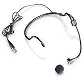 Headset Microphone Headworn mics 4-pin XLR Output Compatible with Shure Cordless Microphone Belt Pack Transmitter T1, ULX1, UR1, PG1, PGX1, PGXD1, SLX1, BLX1, BLXD1