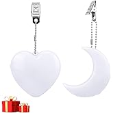 2Pcs Rechargeable Purse Light Handbag Light,2.8" LED Bag Lights for Purse with Automatic Touch Sensor,Heart and Moon Shaped Lamp,Purses Must Haves Accessories,Valentine's Day Gifts for Women,Girls
