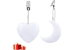 FIALAME 2Pcs Rechargeable Purse Light Handbag Light,2025 New 2.8" LED Bag Lights for Purse with Automatic Touch Sensor,Heart and Moon Shaped Lamp,Purses Must Haves Accessories,Xmas Gifts (Heart+Moon)