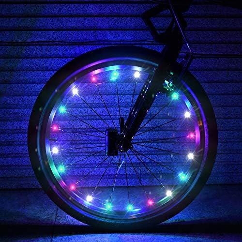 ivkey Bike Wheel Lights, 2Tire Pack Bike Spoke Lights Front and Back