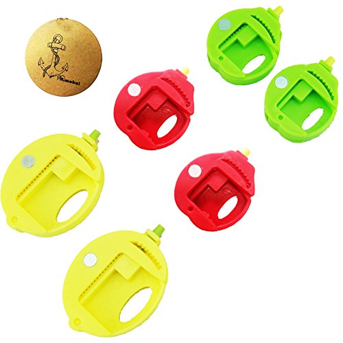 Rimobul Food Storage Fruit Pattern Bag Clips Round Sealer, Set of 6 (Best Tie Clip Brands)