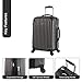 Lucas Outlander Carry On Hard Case 20 inch Expandable Rolling Suitcase With Spinner Wheels (20in, Graphite)