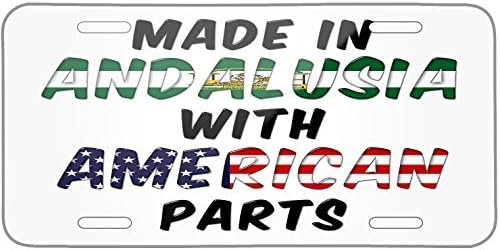 American Parts but Made in Andalusia Metal License Plate 6X12 Inch
