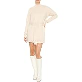 Forever 21 Womens Belted Mini Sweater Dress