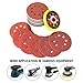 61Pcs Sanding Discs Set, Drillpro 60pcs 5 Inch 8 Holes Hook and Loop, 60/80/120/180/240/320 Grit Sandpaper + 1 Piece PU Backing Pad for Random Orbital Sander