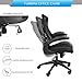Furmax Mid Back Office Chair Mesh Desk Computer Chair with Flip Arms Swivel Task Chair with Ergonomic Headrest and Lumbar Support (Black)