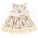 Aikobaby Baby Girls Sleeveless Flower Printed Lace Princess Dresses Summer Skirts