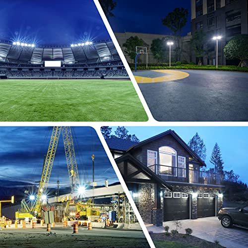 TASINUO Outdoor LED Spotlight 200W 2 Pieces, Outdoor LED Spotlight IP67, 20000LM 7000K Cool White Lamps, 200 LEDs Lights for Garden, Patio, Garage, Sports