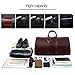 Leathario Travel Duffel Bag Genuine Leather Overnight Weekender Bag for men Luggage Carryon Hand Bag