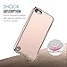 MoKo Case Fit iPod Touch 2019 Released iPod Touch 7 / iPod Touch 6 / iPod Touch 5, 2 in 1 Shock Absorbing TPU Bumper Ultra Slim Protective Case with Hard Back Cover - Rose Gold