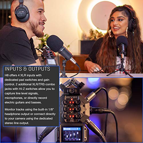 Zoom H8 8Input / 12Track Portable Handy Recorder For Podcasting