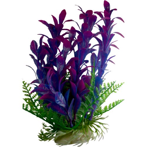Plastic Aquarium Plant with Base 7 Inch Tall