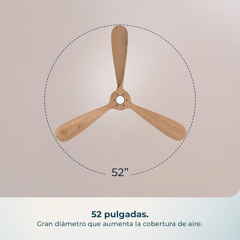 Ventilador de Techo EnergySilence 5400 Classic White&LightWood — foto 3 de 8