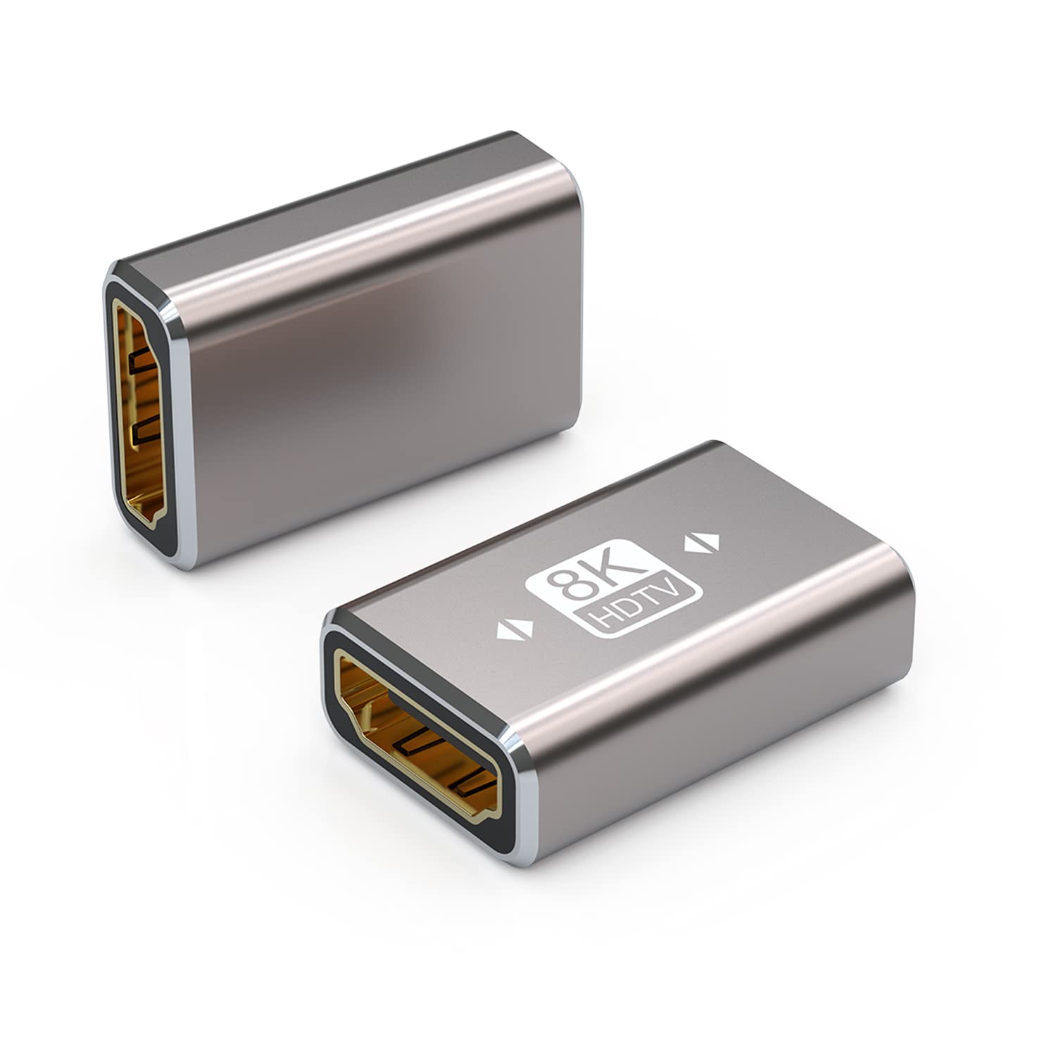 VMOJO HDMI Female to Female Adapter 2 Pack, 8K HDMI Coupler Extender Connector, Supports 4K@120Hz 8K@60Hz 3D HDR ARC, Compatible with Monitor, Xbox, PS5, Roku TV, Laptop, PC