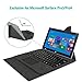 Surface Pro 4/Pro 3 Keyboard Cover - Janvvoo Bluetooth Keyboard Case Compatible with Surface Pro 3 / Pro 4/Pro 5/Pro 6 Tablet Keyboard with Ultra Slim Magnetic Protective Cover/Holder/Stand/Trackpad