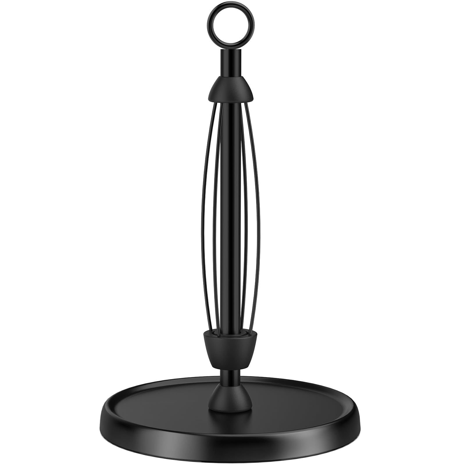 Photo 1 of Black Paper Towel Holder Countertop, One-Handed Tear, Stainless Steel, Weighted Base, Ring Paper Towel Holder Stand with Ratchet System for Kitchen Farmhouse Essentials Decor