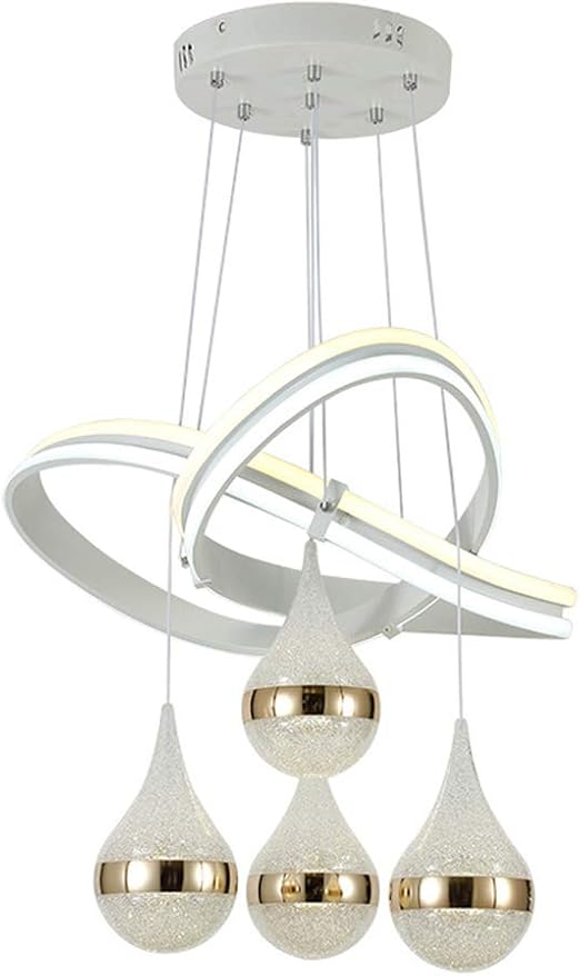 Songsh Led Chandelier Acrylic Crystal Sand Chandelier Aluminum