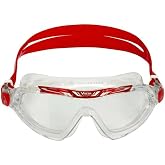 Aquasphere Vista XP - Unisex Swimming mask, Clear Lens (Clear/Red)